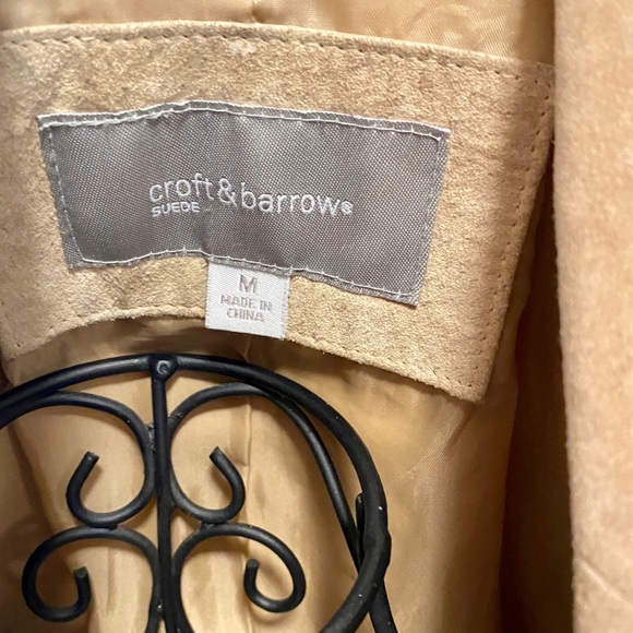 Croft & Barrow Suede Brown Jacket - Size Medium (M) - Picture 2 of 6